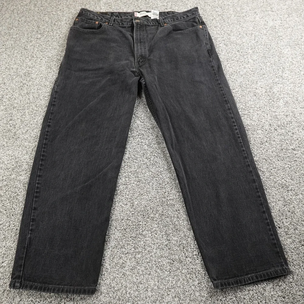 VTG Levis Jeans Mens 42X30 Dark Black Denim Pants 550 Relaxed Taper Y2K Canada